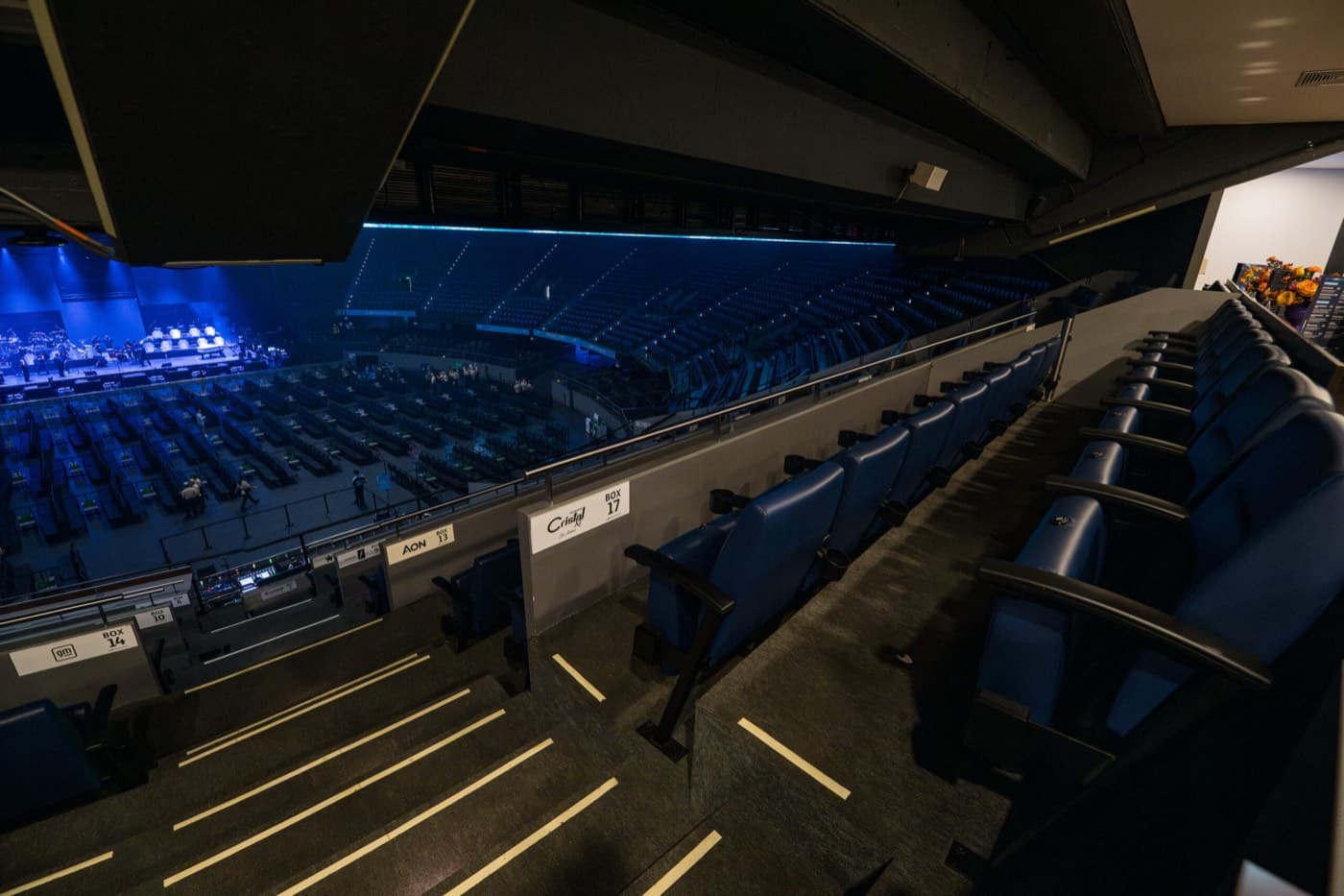 Interior del Movistar Arena antes de un show
